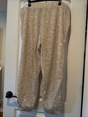 LOFT Cream Elastic Waist Skirt or Pants (XL)✨